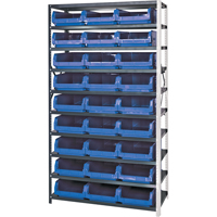 Shelving Unit with Stacking Bins, Steel, Magnum Bin, 650 lbs. Capacity, 42" W x 76" H Helyx Safety & Industrial Supplies