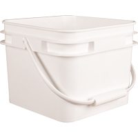 Seau carr&eacute;, Plastique, 2,1 gal. Helyx Safety & Industrial Supplies