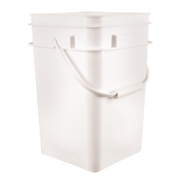 Seau carr&eacute;, Plastique, 4,25 gal. Helyx Safety & Industrial Supplies