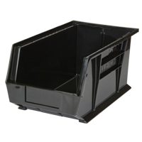 Bac empilable & &agrave; suspendre, 8-1/4" la, 7" h x 14-3/4" p, Noir Helyx Safety & Industrial Supplies