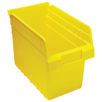 Store-Max Shelf Bins, 6-5/8" W x 8" H x 11-5/8" D, Yellow, 44 lbs. Capacity Helyx Safety & Industrial Supplies