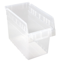 Store-Max Shelf Bins, 6-5/8" W x 8" H x 11-5/8" D, Clear, 44 lbs. Capacity Helyx Safety & Industrial Supplies
