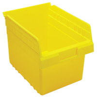 Store-Max Shelf Bins, 8-3/8" W x 8" H x 11-5/8" D, Yellow, 44 lbs. Capacity Helyx Safety & Industrial Supplies