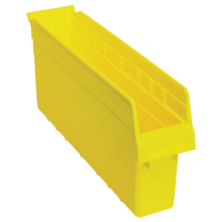 Store-Max Shelf Bins, 4-3/8" W x 8" H x 17-7/8" D, Yellow, 56 lbs. Capacity Helyx Safety & Industrial Supplies