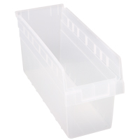 Bacs pour &eacute;tag&egrave;re Store-Max, 6-5/8" la x 8" H x 17-7/8" p, Transparent, Capacit&eacute; 56 lb Helyx Safety & Industrial Supplies