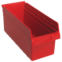 Bacs pour &eacute;tag&egrave;re Store-Max, 8-3/8" la x 8" H x 17-7/8" p, Rouge, Capacit&eacute; 56 lb Helyx Safety & Industrial Supplies