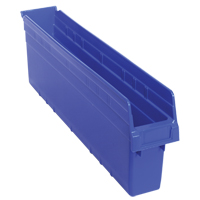 Bacs pour &eacute;tag&egrave;re Store-Max, 4-3/8" la x 8" H x 23-5/8" p, Bleu, Capacit&eacute; 68 lb Helyx Safety & Industrial Supplies
