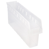 Bacs pour &eacute;tag&egrave;re Store-Max, 4-3/8" la x 8" H x 23-5/8" p, Transparent, Capacit&eacute; 68 lb Helyx Safety & Industrial Supplies