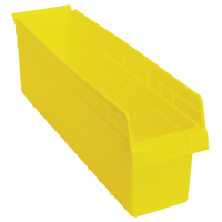 Store-Max Shelf Bins, 6-5/8" W x 8" H x 23-5/8" D, Yellow, 68 lbs. Capacity Helyx Safety & Industrial Supplies