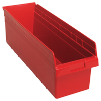 Bacs pour &eacute;tag&egrave;re Store-Max, 8-3/8" la x 8" H x 23-5/8" p, Rouge, Capacit&eacute; 68 lb Helyx Safety & Industrial Supplies