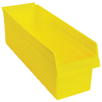 Bacs pour &eacute;tag&egrave;re Store-Max, 8-3/8" la x 8" H x 23-5/8" p, Jaune, Capacit&eacute; 68 lb Helyx Safety & Industrial Supplies