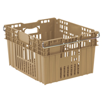 Contenant en plastique empilable Stack-N-Nest pour l'agriculture, 20" x 24" x 13,4", Beige Helyx Safety & Industrial Supplies