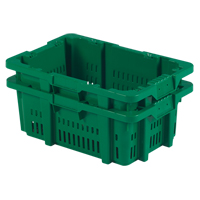 Contenant en plastique Stack-N-Nest pour la manutention des aliments, 16" x 23,9" x 8,8", Vert Helyx Safety & Industrial Supplies