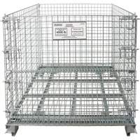 Conteneur repliable en m&eacute;tal grillag&eacute;, 40" la x 48" p x 42" h, Capacit&eacute; de 4000 lb Helyx Safety & Industrial Supplies