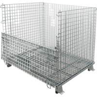 Conteneur repliable en m&eacute;tal grillag&eacute;, 40" la x 48" p x 42" h, Capacit&eacute; de 4000 lb Helyx Safety & Industrial Supplies