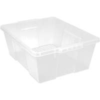 Contenant avec loquets en plastique,  la x 21" p x 7,75" h, Transparent Helyx Safety & Industrial Supplies