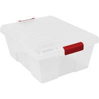 Contenant avec loquets en plastique,  la x 21" p x 7,75" h, Transparent Helyx Safety & Industrial Supplies