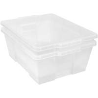 Contenant avec loquets en plastique,  la x 21" p x 7,75" h, Transparent Helyx Safety & Industrial Supplies
