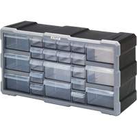 Armoire &agrave; tiroir, Plastique, 22 tiroirs, 19-1/2" x 6-1/4" x 10", Noir Helyx Safety & Industrial Supplies