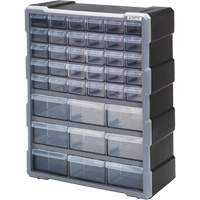 Armoire &agrave; tiroir, Plastique, 39 tiroirs, 15" x 6-1/4" x 18-3/4", Noir Helyx Safety & Industrial Supplies