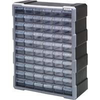 Armoire &agrave; tiroir, Plastique, 60 tiroirs, 15" x 6-1/4" x 18-3/4", Noir Helyx Safety & Industrial Supplies