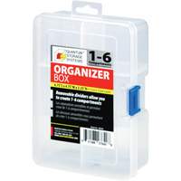 Boîte &agrave; compartiments en plastique, 4,75" la x 6,75" p x 2,25" h, 6 compartiments Helyx Safety & Industrial Supplies