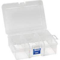Boîte &agrave; compartiments en plastique, 4,75" la x 6,75" p x 2,25" h, 6 compartiments Helyx Safety & Industrial Supplies