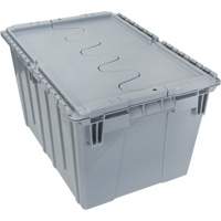 Contenant de distribution en plastique avec dessus basculant, 21,65" x 15,5" x 12,5", Gris Helyx Safety & Industrial Supplies