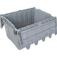 Contenant de distribution en plastique avec dessus basculant, 21,65" x 15,5" x 12,5", Gris Helyx Safety & Industrial Supplies