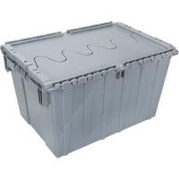 Contenant de distribution en plastique avec dessus basculant, 21,65" x 15,5" x 12,5", Gris Helyx Safety & Industrial Supplies