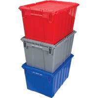 Contenant de distribution en plastique avec dessus basculant, 21,65" x 15,5" x 12,5", Gris Helyx Safety & Industrial Supplies
