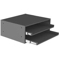 Grande glissi&egrave;re de stockage pour armoire &agrave; compartiments, Acier, 2 compartiments, 20" la x 15-15/16" p, 8-3/16" h, Gris Helyx Safety & Industrial Supplies