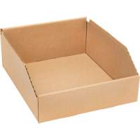 Boîtes profondes en carton ondul&eacute;, 9-3/4" la x 11-1/4" p x 4-1/2" h, Beige Helyx Safety & Industrial Supplies