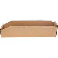 Boîtes profondes en carton ondul&eacute;, 1-7/8" la x 17-1/8" p x 4-1/2" h, Beige Helyx Safety & Industrial Supplies