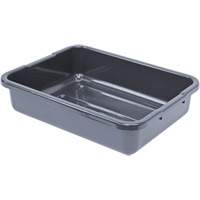 Bac d'entreposage tout usage &agrave; fond rainur&eacute;, 5" ha x 15" p x 21" lo, Plastique, Gris Helyx Safety & Industrial Supplies