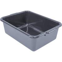 Bac d'entreposage tout usage &agrave; fond plat, 7" ha x 15" p x 21" lo, Plastique, Gris Helyx Safety & Industrial Supplies