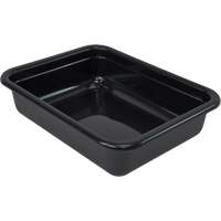 Bac d'entreposage tout usage &agrave; fond plat, 5" ha x 17" p x 22" lo, Plastique, Noir Helyx Safety & Industrial Supplies