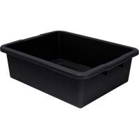 Bac d'entreposage tout usage &agrave; fond rainur&eacute;, 7" ha x 17" p x 22" lo, Plastique, Noir Helyx Safety & Industrial Supplies