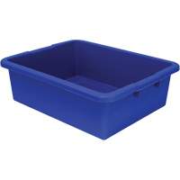 Bac d'entreposage tout usage &agrave; fond rainur&eacute;, 7" ha x 17" p x 22" lo, Plastique, Bleu Helyx Safety & Industrial Supplies