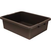 Bac d'entreposage tout usage &agrave; fond rainur&eacute;, 7" ha x 17" p x 22" lo, Plastique, Brun Helyx Safety & Industrial Supplies
