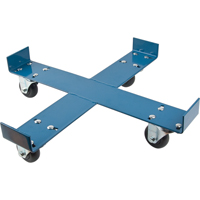 Drum Dolly, Steel, 750 lbs. Capacity, 24" Diameter, Polyolefin Casters Helyx Safety & Industrial Supplies