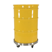 Chariots pour barils, Acier inoxydable, Capacit&eacute;e 800 lb, Diam&egrave;tre 23-1/4", Roue en Caoutchouc Helyx Safety & Industrial Supplies