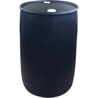 Polyethylene Drums, 55 US gal (45 imp. gal.), Closed Top, Black Helyx Safety & Industrial Supplies