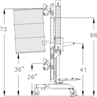 Manipulateur ergonomique de baril &agrave; port&eacute;e &eacute;lev&eacute;, DM-100-HR, 30 - 85 gal. US (25 - 70 gal. imp.) Helyx Safety & Industrial Supplies