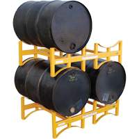 Steel Stackable Drum Rack, 2 Drums, 1600 lbs. Capacity, 45-1/2" W x 29-7/8" D x 12-3/4" H Helyx Safety & Industrial Supplies