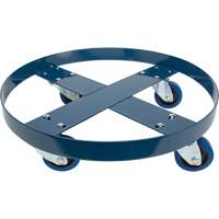 Chariot pour baril, Acier, Capacit&eacute;e 1400 lb, Diam&egrave;tre 24", Roue en &eacute;lastique bleu Helyx Safety & Industrial Supplies