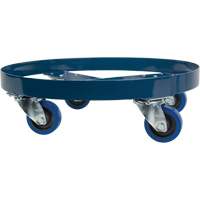 Chariot pour baril, Acier, Capacit&eacute;e 1400 lb, Diam&egrave;tre 24", Roue en &eacute;lastique bleu Helyx Safety & Industrial Supplies