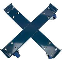Drum Dolly, Steel, 1400 lbs. Capacity, 24" Diameter, Blue Elastic Casters Helyx Safety & Industrial Supplies