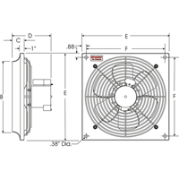 Ventilateurs muraux d'usage g&eacute;n&eacute;ral, Commercial, 2 vitesses, Diam&egrave;tre de 10" Helyx Safety & Industrial Supplies