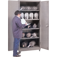 Armoires &agrave; calibre &eacute;lev&eacute;, Acier, 3 Tablettes, 60" h x 36" la x 21" P, Gris Helyx Safety & Industrial Supplies